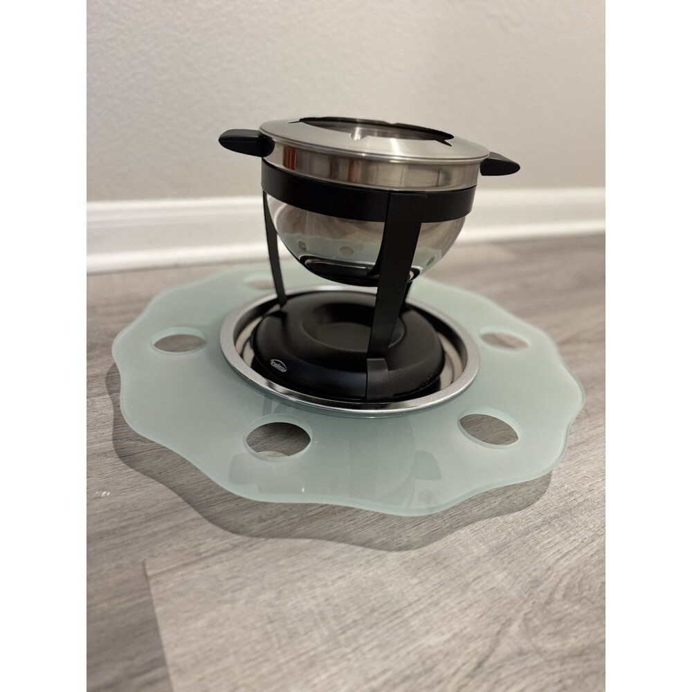 Trudeau Modern Tabletop Swiss Fondue Set
